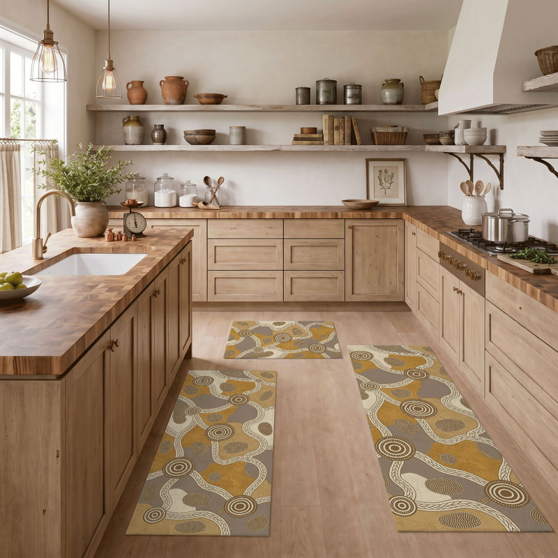 Tapis de cuisine lavables antidérapants Abstract Swirl