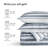 Sleep Zone King Size Cotton Jacquard Quilt Set 3 Pieces for All Season 106 x 96 Navy Stripe-116564152-116564158