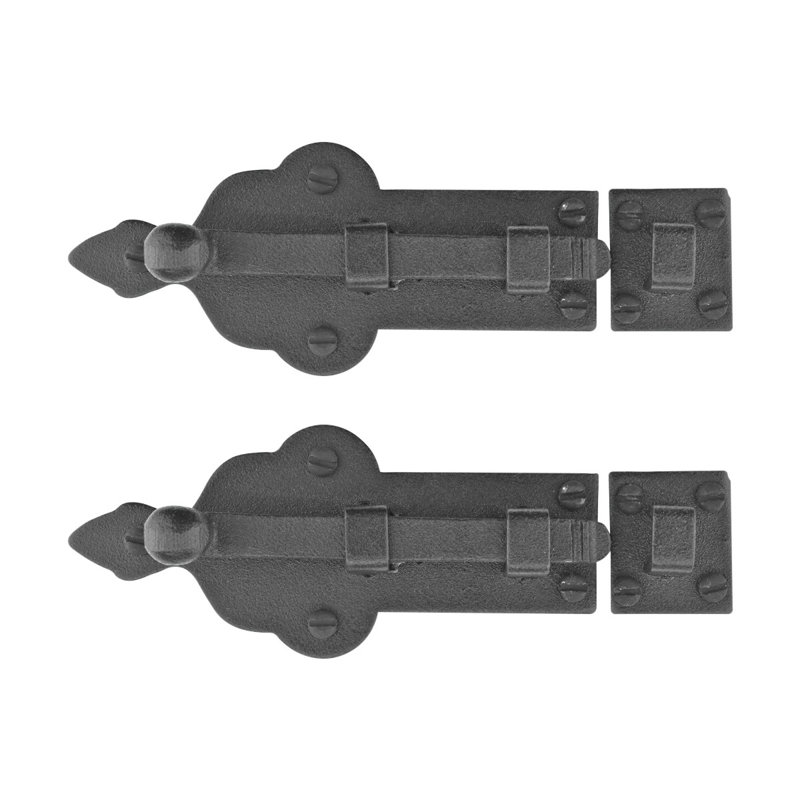 Loquet de porte coulissant noir 3,75 po