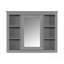 Armoire à pharmacie, armoire de rangement murale pour salle de bain, armoire murale moderne avec miroir, armoire à miroir avec 6 tablettes ouvertes, meuble-lavabo non inclus-1209950064
