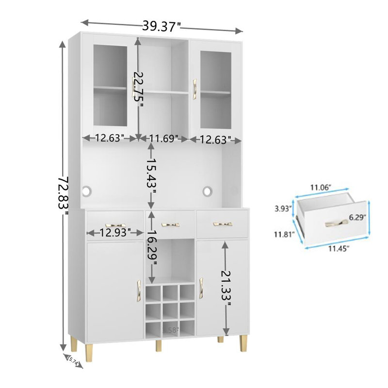 72.8'' Kitchen Pantry