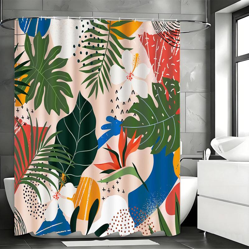 Shower Curtains with Hooks Included