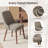 High Back Dining Chair with Ergonomic Curved Back, Padded Seat & Solid Wood Legs-1504526980