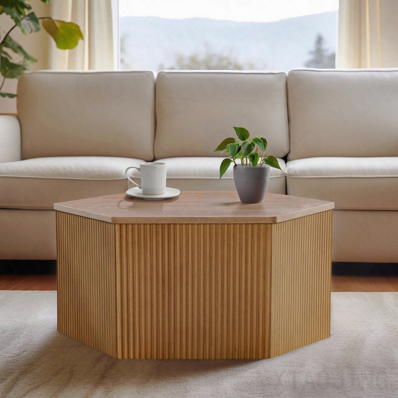 Fluted Hexagon Coffee Table