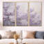 Ensemble d'art sur toile Kalvin - Lilas-107747405-107747407