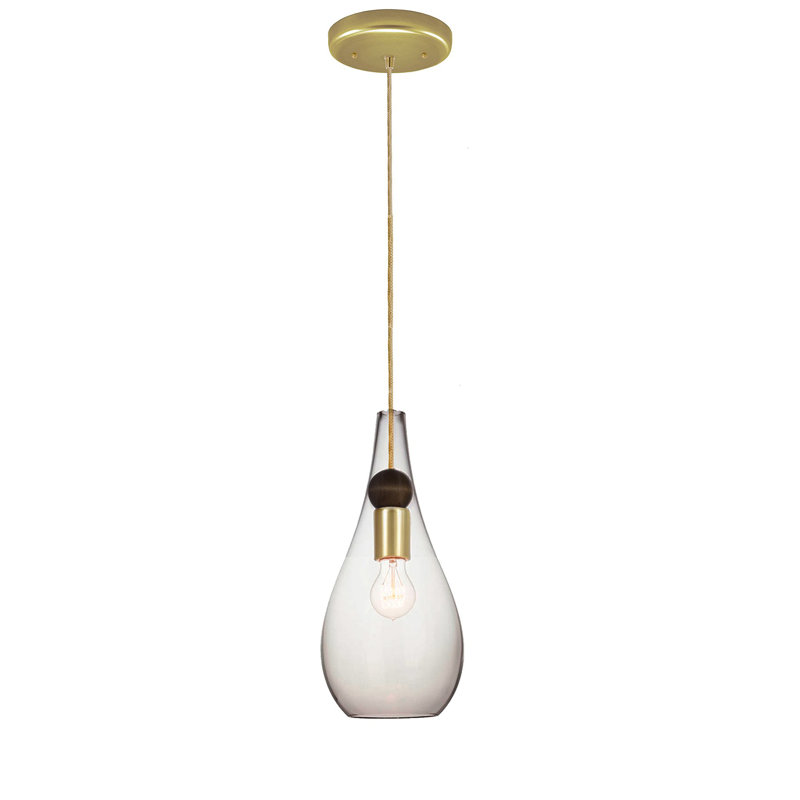 Earth 1 - Light Pendant, Seed, Brass Braided, 13" H x 6" W x 6" D