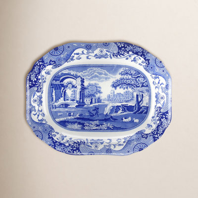 Blue Italian Oval Platter