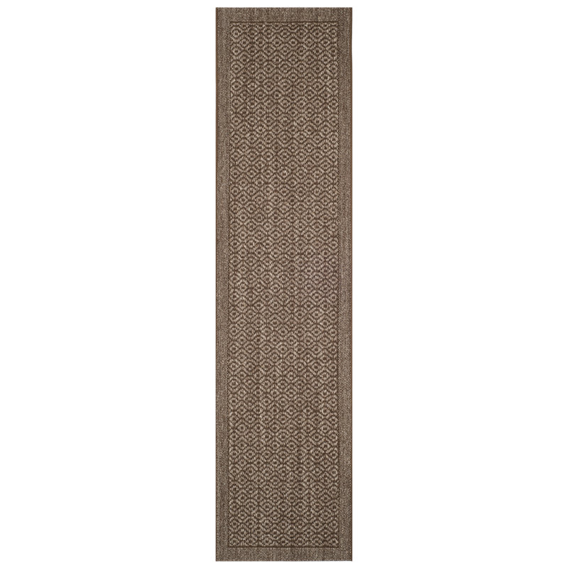 Tapis en sisal tissé jacquard Palm Beach, Tapis de couloir 2 pi 3 po x 10 pi