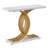 Entryway Table, 39.4 Inch Gold Console Table, Narrow Console Table with Metal Frame, Modern Console Sofa Table for Living Room, Entryway, Hallway