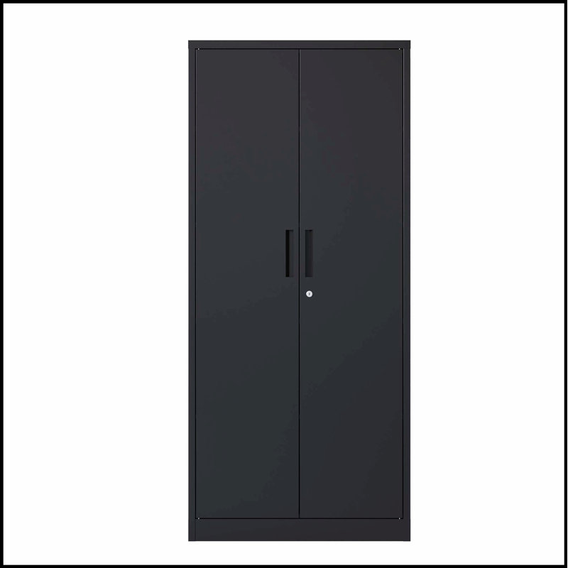 Grande armoire de rangement en métal de 72 pouces avec portes verrouillables et tablettes réglables, parfaite pour ranger les outils et l'équipement
