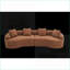 Canapé modulaire incurvé modulaire L 110 po pour le salon | Chenille | Caramel-948572469
