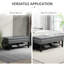 Banc de rangement avec repose-pieds 2 en 1 gris