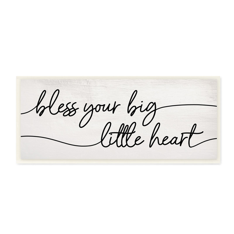 «Your Big Little Heart», phrase «Soft Country», Plaque murale, H 7 po x l 17 po