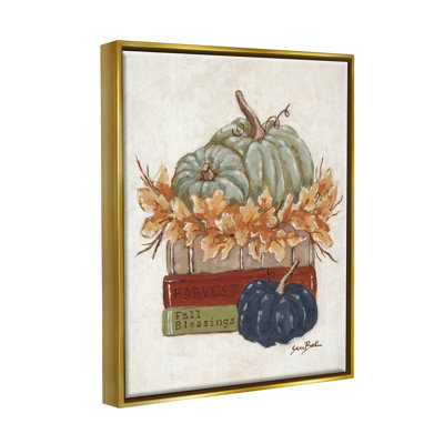 «Stupell Industries Fall Blessings Pumpkins», art mural sur toile par Sara Baker