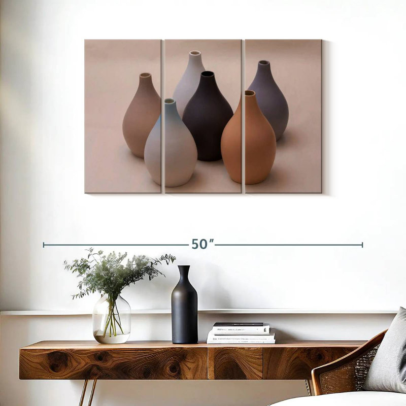Minimalist Vases, 24" H x 38" W