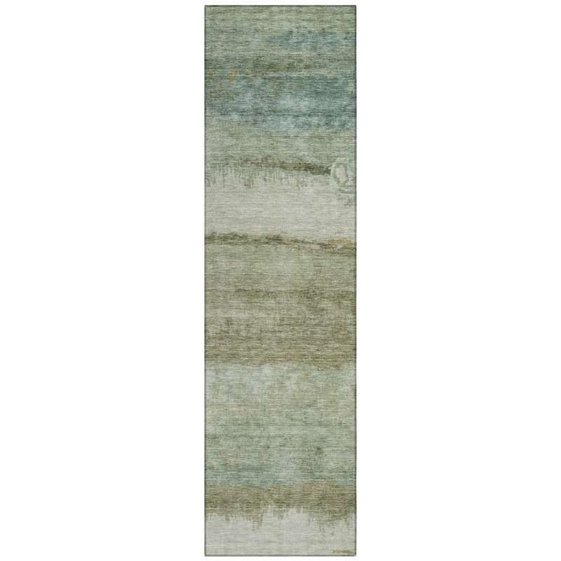 Machine Washable Indoor/Outdoor Oden ACN2156 Modern Rug, Tapis de couloir 2 pi 3 po x 7 pi 6 po