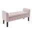 Banc de rangement en velours Granie avec pieds en bois-88356509