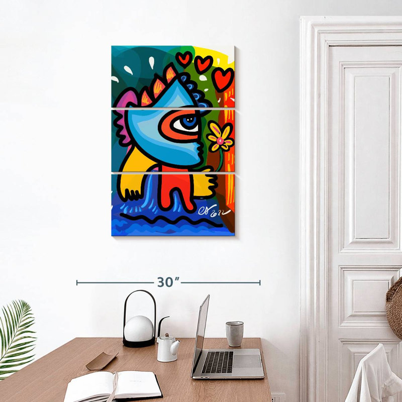 Kelan Flower Graffiti Man, 32" H x 20" W