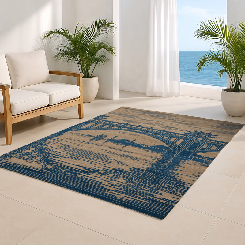 Tapis intérieur et extérieur ArtDeco, Rectangulaire 8 pi x 10 pi
