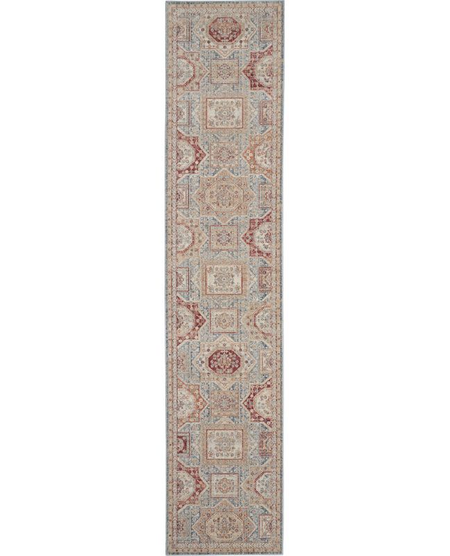 Sinue Geometric Indoor Rug, Runner 2'7" x 12'