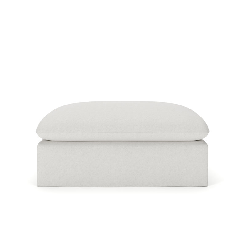 Luna Slipcovered Ottoman And A Half, Macarena Beige