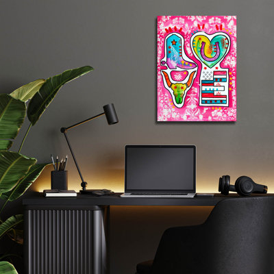  «Western Love» par Dean Russo, art mural en verre acrylique, 12 po x 16 po