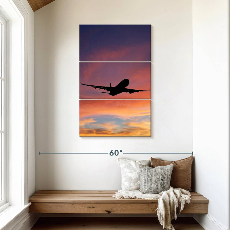 Silhouette d'avion Mehar, H 45 po x l 28 po