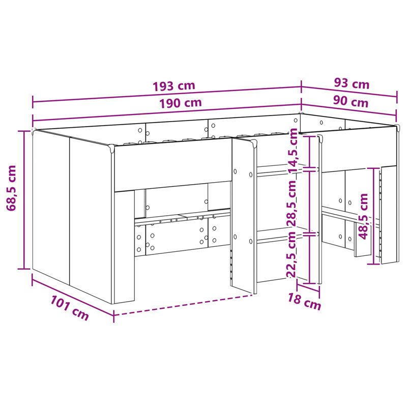 High Sleepers, Single (3'), Black Oak