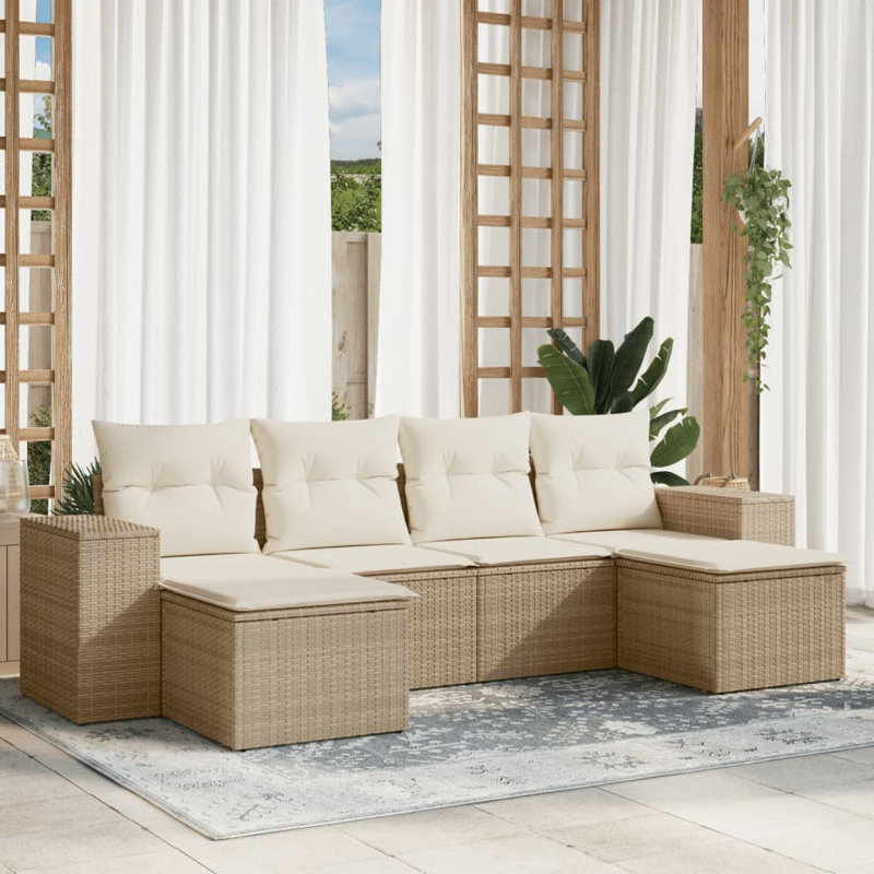 Ensemble de canapé de jardin Vidaxl beige