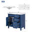  Meuble-lavabo 36 po avec lavabo en céramique 36 po et 4 tiroirs pour le rangement-580976376
