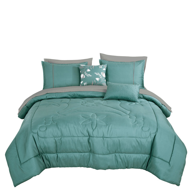 Vaetilda Luxury 9 Piece Complete Bed In Bag Set, Queen Comforter + 8 Additional Pieces Included, Teal