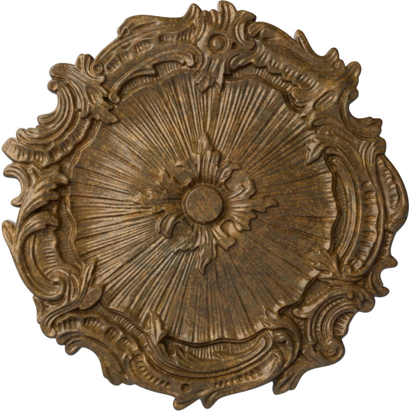 Médaillon de plafond H 16,75 po x l 16,75 po x P 1,375 po Plymouth, Bronze huilé