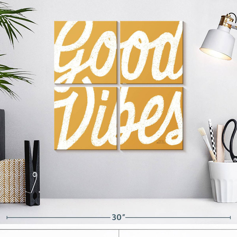Tergel Good Vibes - jaune, H 18 po x l 18 po