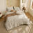 Bedsure King Size Comforter Set Beige, Boho Tufted Bed Set, Checkered Farmhouse Shabby Chic Bedding, 3 Pieces, 1 Plaid Geometric Comforter and 2 Pillow Shams-19842429-32780230