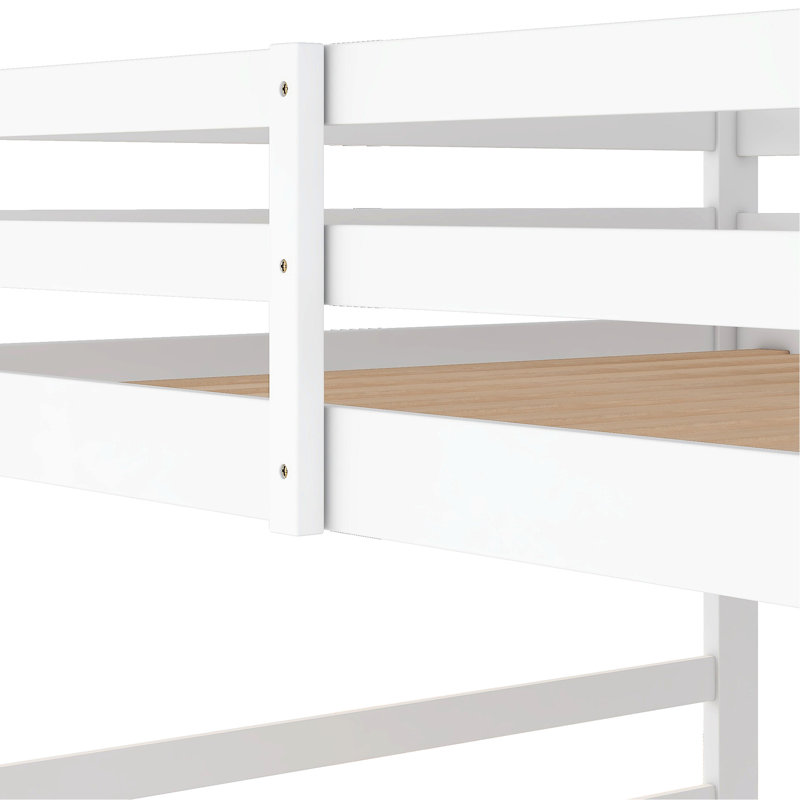 Full Size Bunk Bed With White - Built For Stability And Over Ensuring A Comfortable Safe Sleeping Arrangement