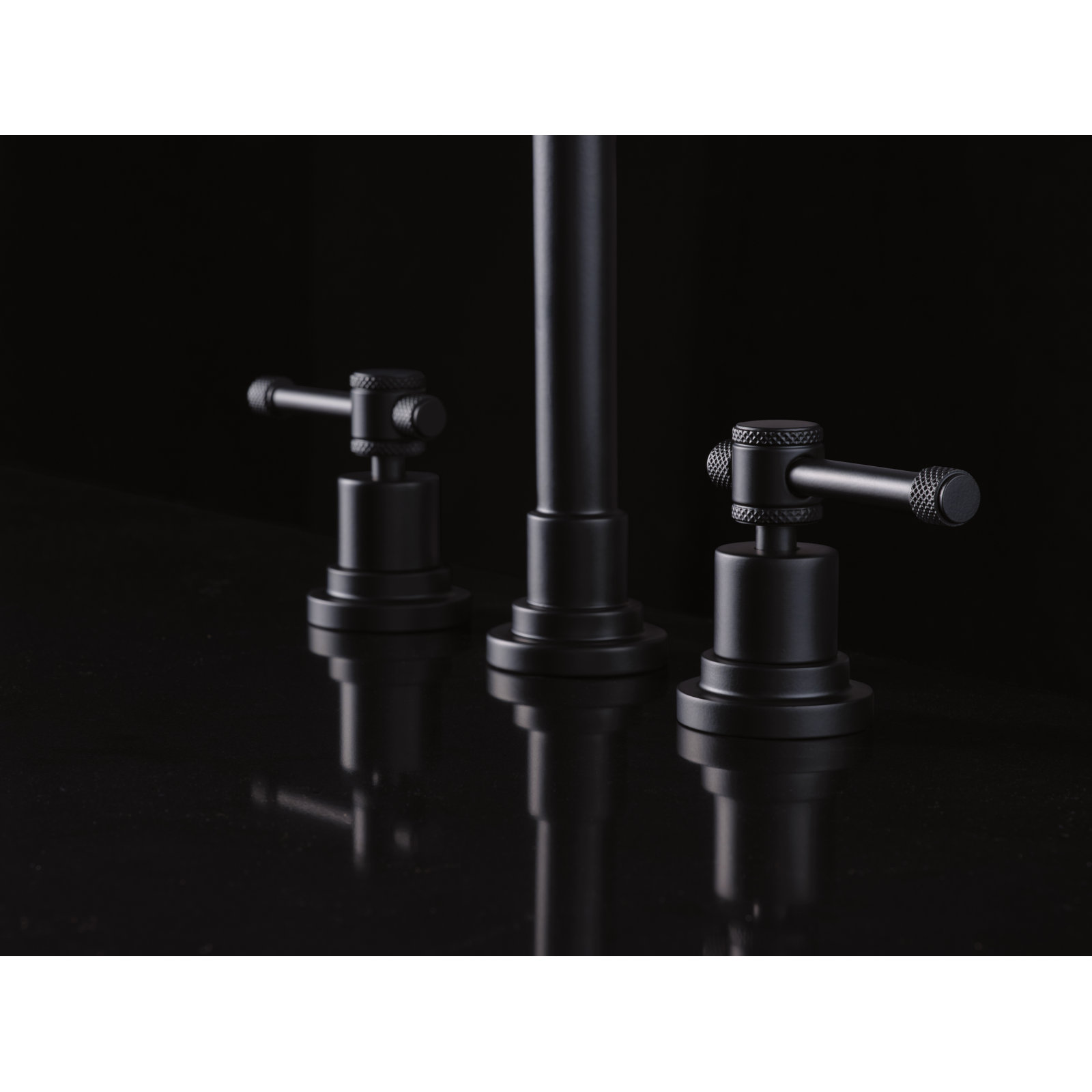 Jacalyn Widespread Lavatory Faucet With C-Spout, Matte Black