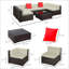 Ensemble de canapé modulaire de patio, ensembles de conversation pour mobilier d'extérieur, ensemble de mobilier de patio 7 pièces