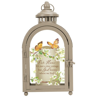 11'' H Tabletop Lantern with Candle Included