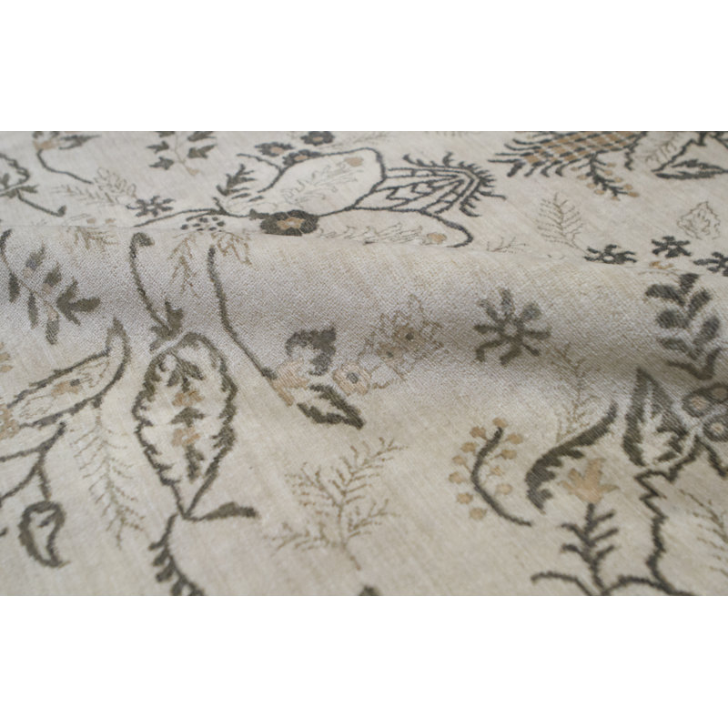 Tapis ivoire et brun noué à la main de haute qualité
