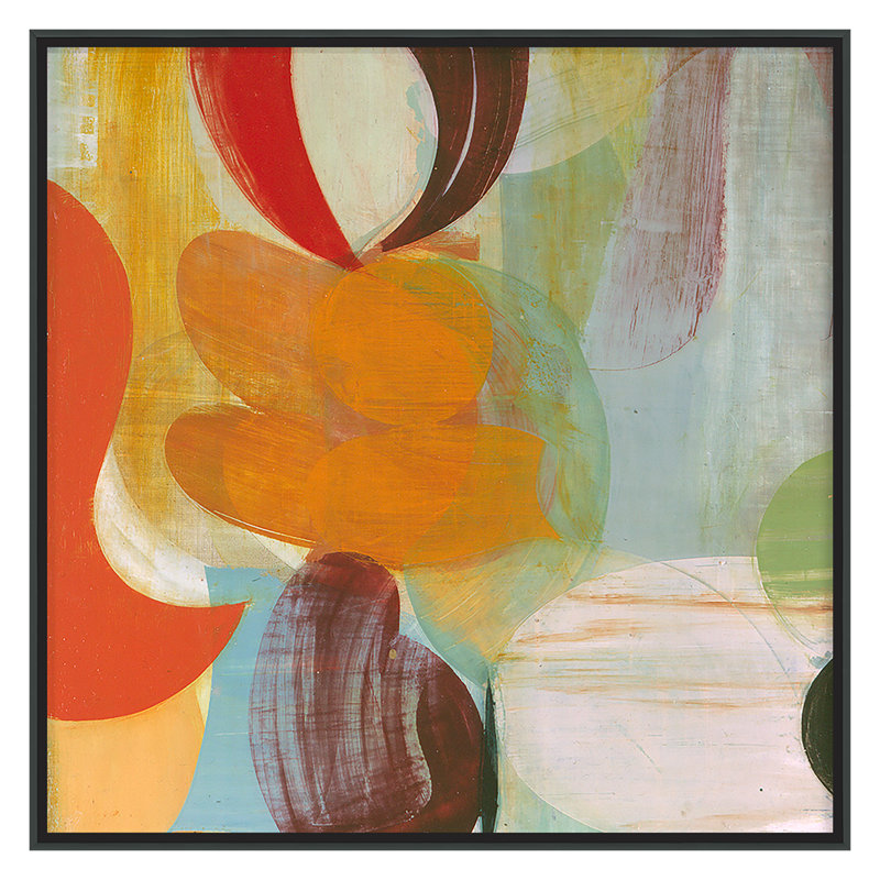 Rain Rattle Print by Victoria Johnson, Black, 40" H x 40" W x 2.63" D