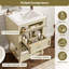 Meuble-lavabo de 20 pouces avec lavabo en céramique - bois massif + panneau de fibres à densité moyenne - 1 pièce - autoportant - beige - tiroir en U et tablette ouverte-133013344-133013346