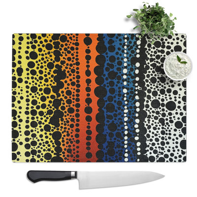 Abstract Dots Vol.1  Glass Chopping Board