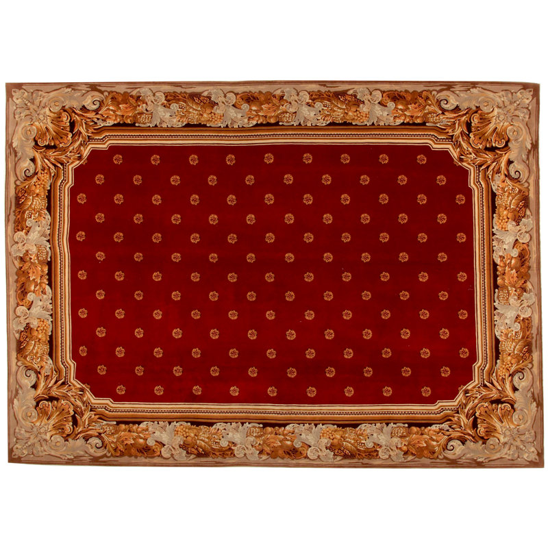 Via Como - 'Ferutage Rosso' Rug - Size 9' X 12'