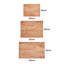 Tower T847045, 3 Pieces of Chopping Boards, Small, Medium, Large, Suitable for Food Preparation & Serving, Mango Wood