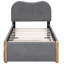 Lit plateforme tapissier avec pieds et gigogne en bois-513741700-513741703