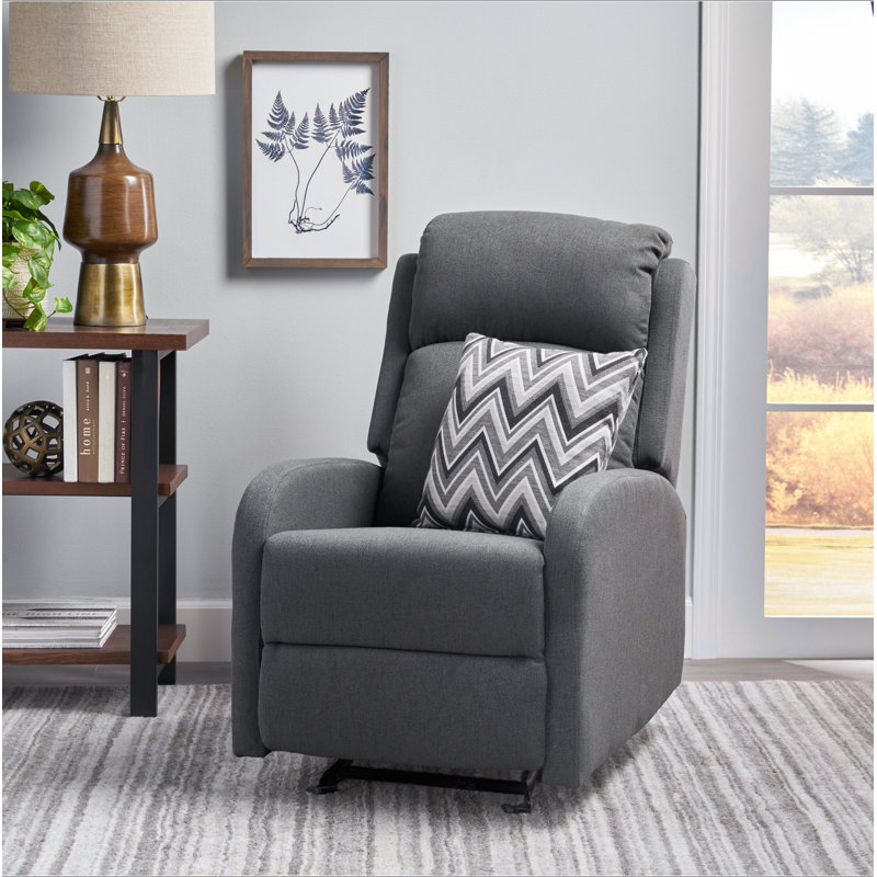 Fauteuil inclinable manuel berçant standard de 25 po de largeur, Gris foncé