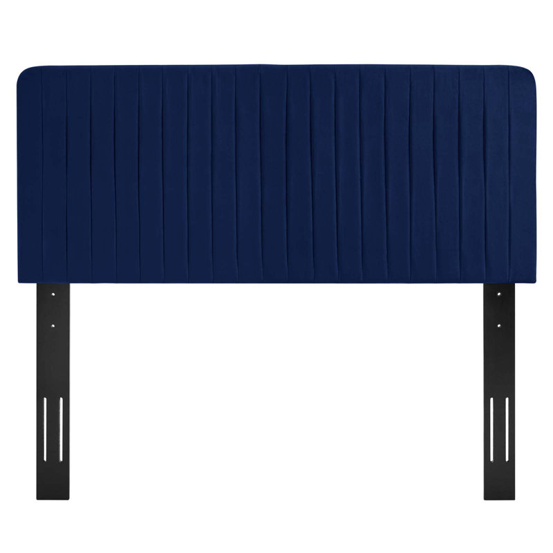 Milenna Channel Tufted Headboard, King/California King, Navy