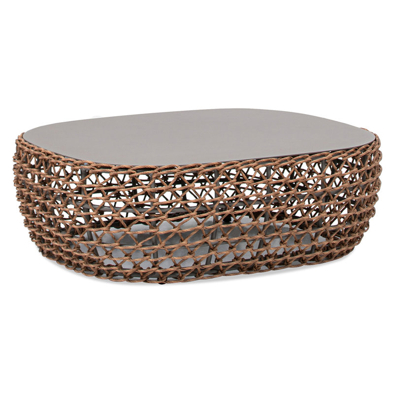 Table basse ovale 40,5 po Golden Brown