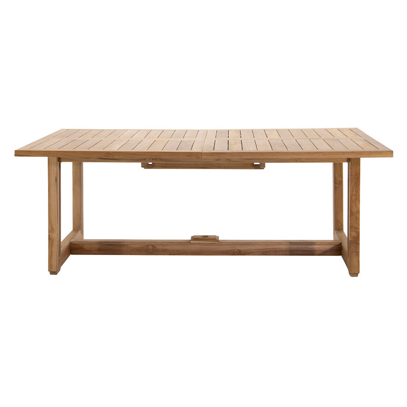 Table de salle à manger d'extérieur en teck de 79 po / 102,5 po Chatsworth
