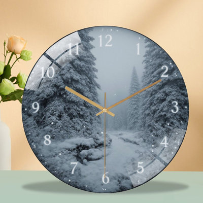 Horloge murale en verre 12 po